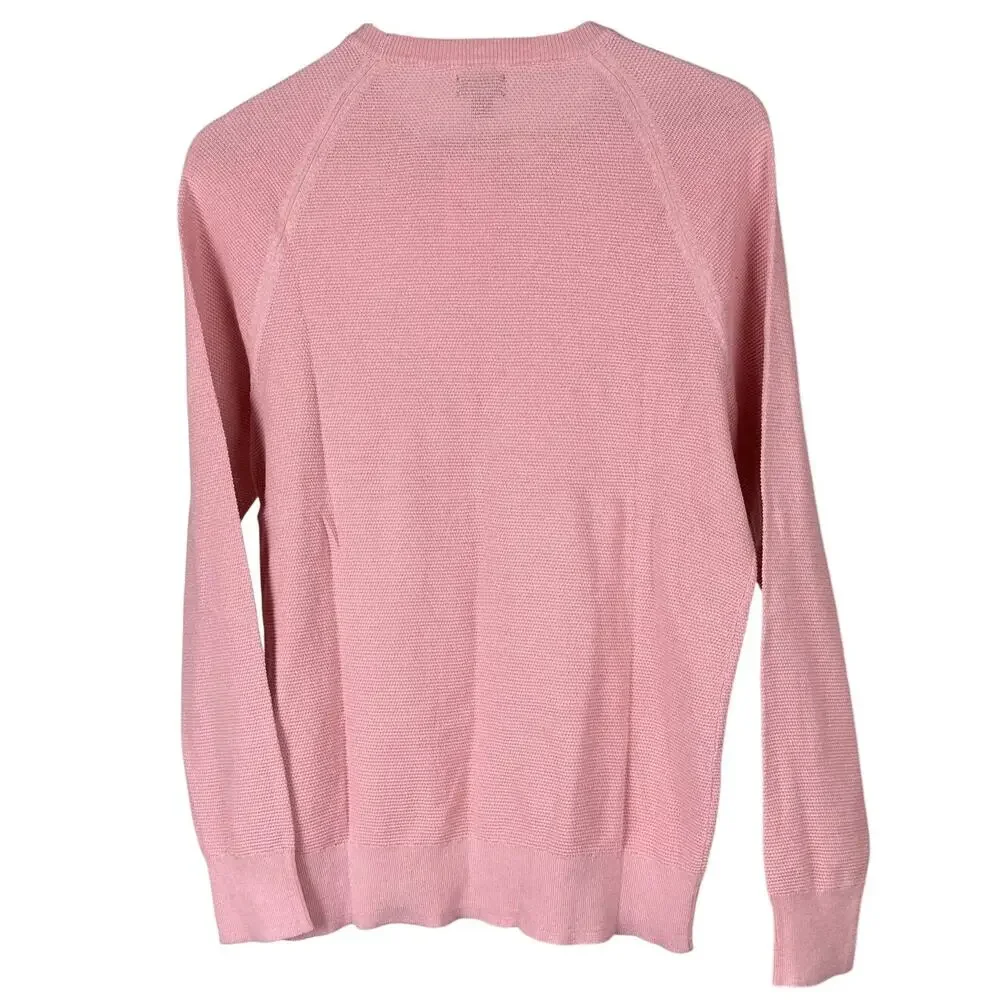 J. Crew Men's Crewneck Sweater in Pink Size Medium New With Tags Condition